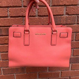 Michael Kors Dillon Satchel - Coral/Salmon Purse